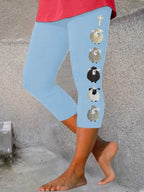 Women's Cute Lamb Cross Printed Cropped Leggings