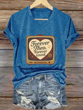 Women's  Forever Theo Forever Loved Printed Casual T-Shirt