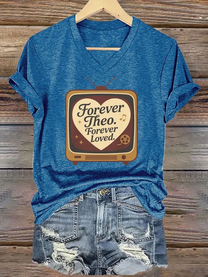 Women's  Forever Theo Forever Loved Printed Casual T-Shirt
