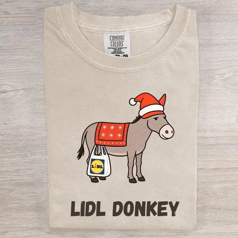 Lidl Donkey Christmas Art Print T-Shirt