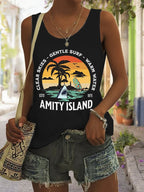 Women's Amity Island Vacation Printed Vest