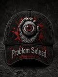Retro Halloween Problem Solued Art Printed Baseball Cap