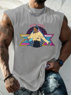 Men'S Commemorate Print Casual Vest