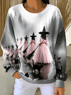 Women's Casual Print Long Sleeve Knit Top