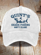 Great White Shark Print Baseball Cap