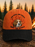 Save the Beagle Print Baseball Cap