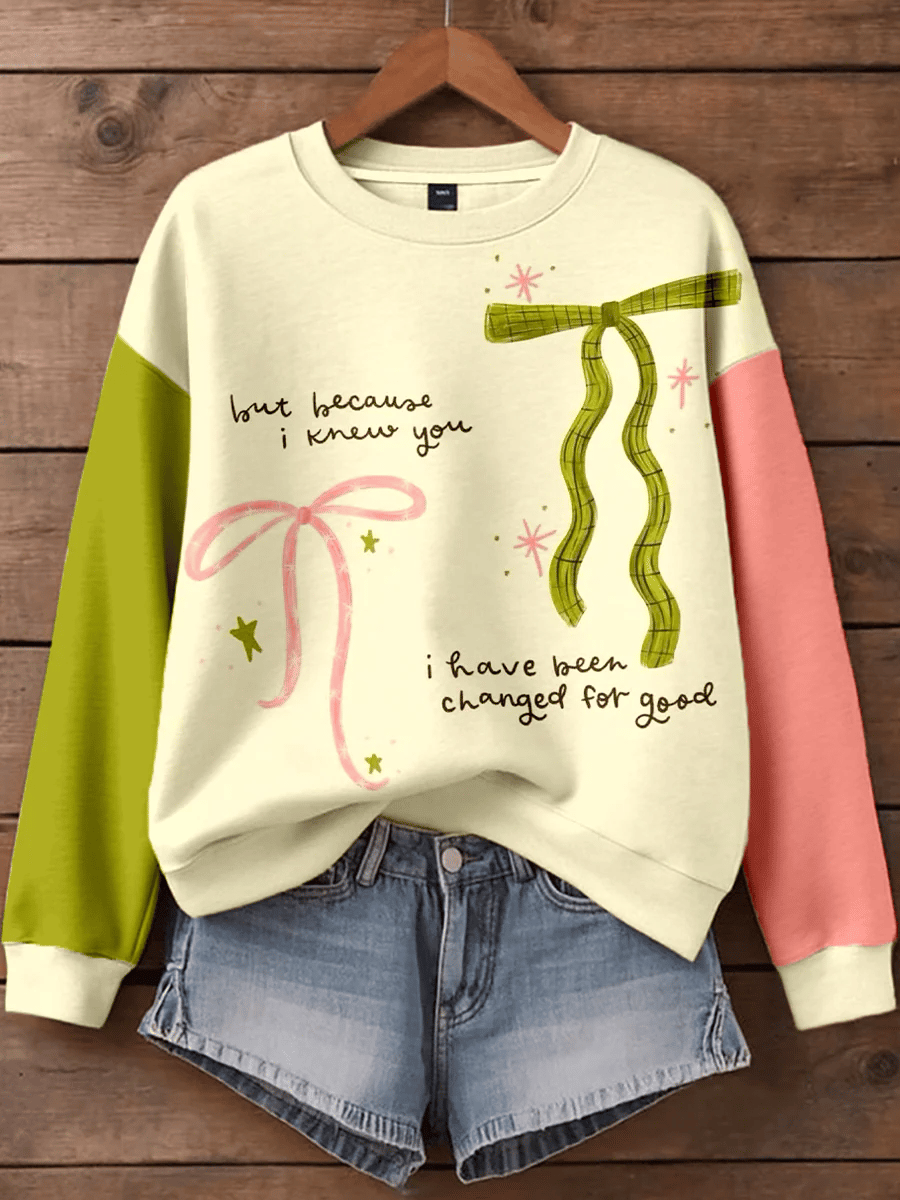 Women's I Have Been Changed For Good Print Casual Crew Neck Sweatshirt