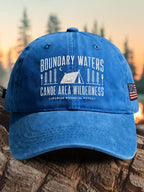 Retro Boundary Waters Cande Area Wilderness Superior National Forest Print Baseball Cap