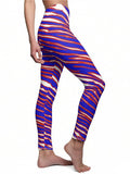 Women's Rugby Buffalo Zebra Texture Sportswear Leggings