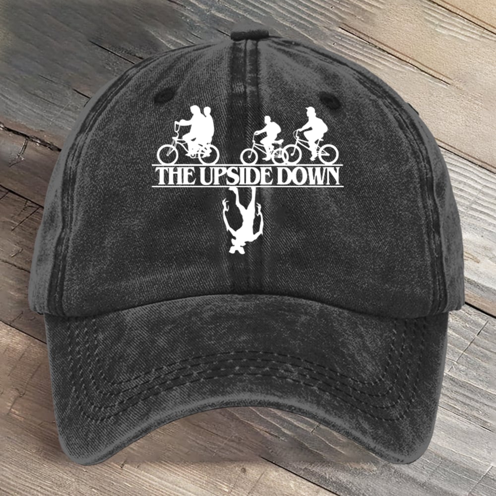 Stranger Upside Down Hawkins 80s Horror Art Printed Cap