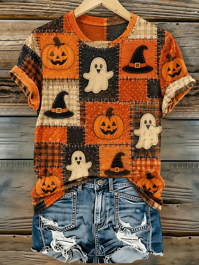 Women's Halloween Print T-Shirt