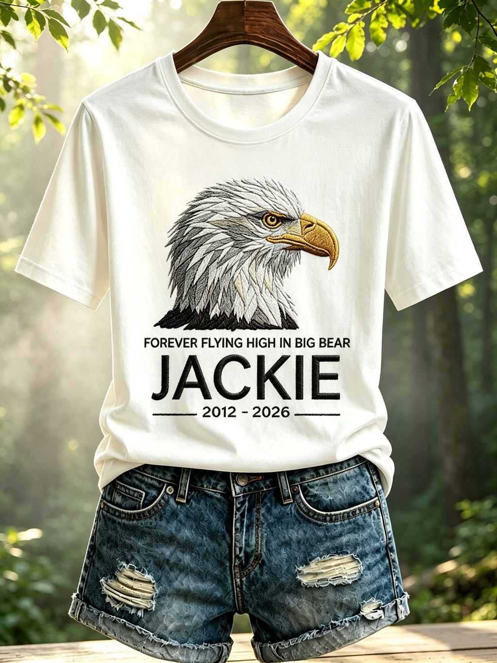 🔥🔥2nd 50% Off 🔥🔥Women's Forever Over Big Bear, Fly Free Jackie Print Tee