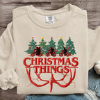 Christmas Things Upside Down Art Print Sweatshirt