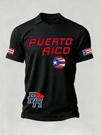 Men's Puerto Rican Baseball Printed Casual T-shirt