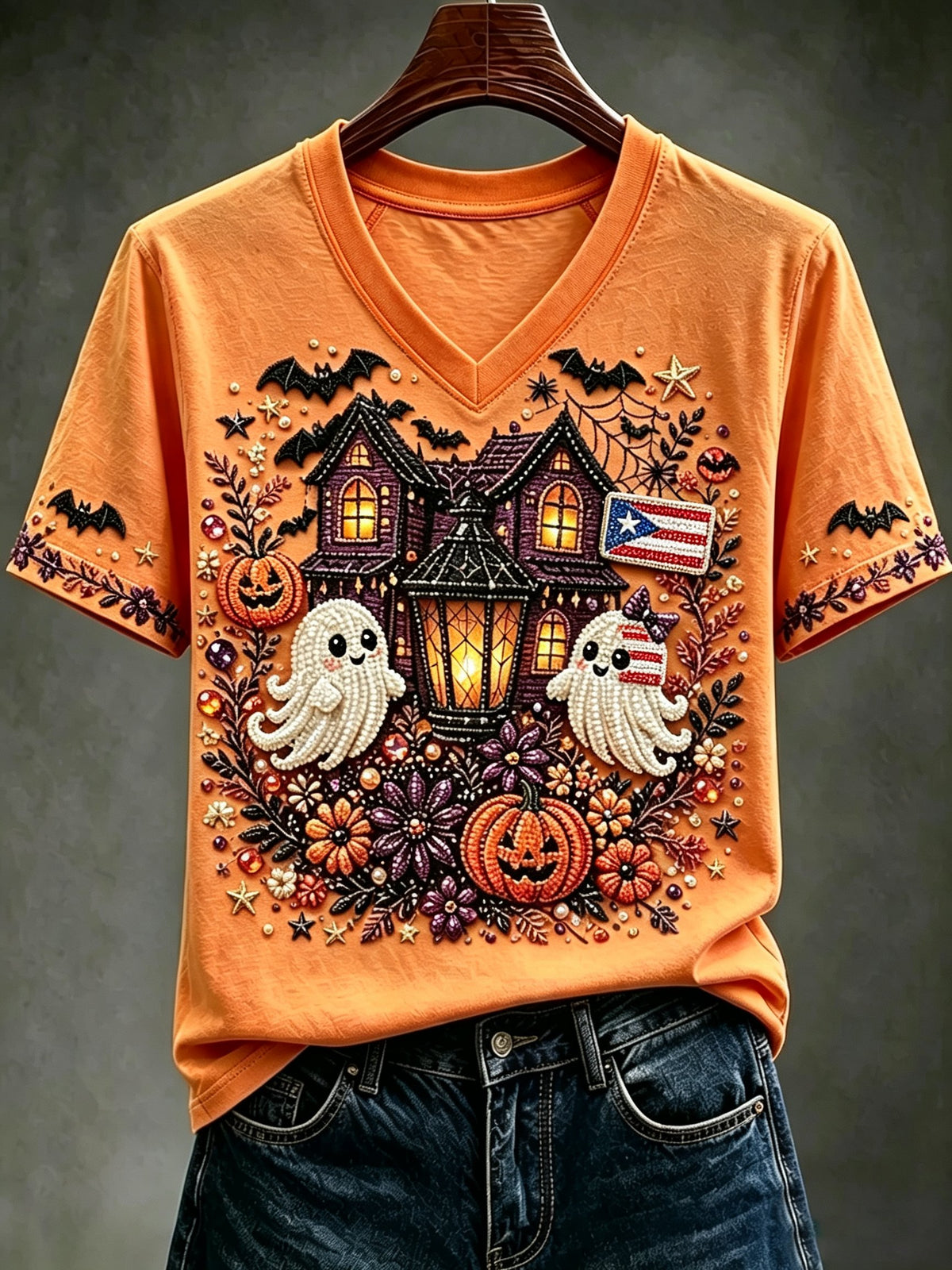Women's Halloween In Puerto Rico Print T-Shirt