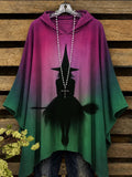 Women's Halloween Witch Print Casual Hoodie