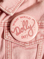 Unisex  What Would  D Do Printed  Brooch