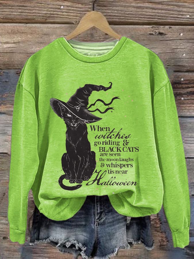 Women's Halloween Printed Sweatshirt