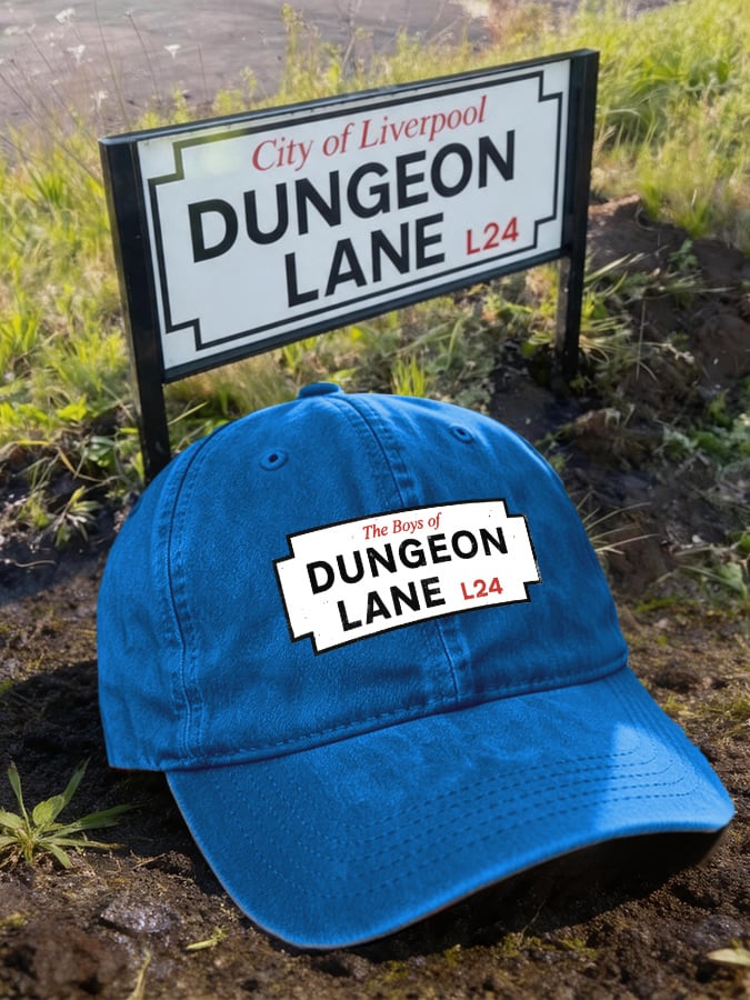 Retro Dungeon Lane Print Baseball Cap