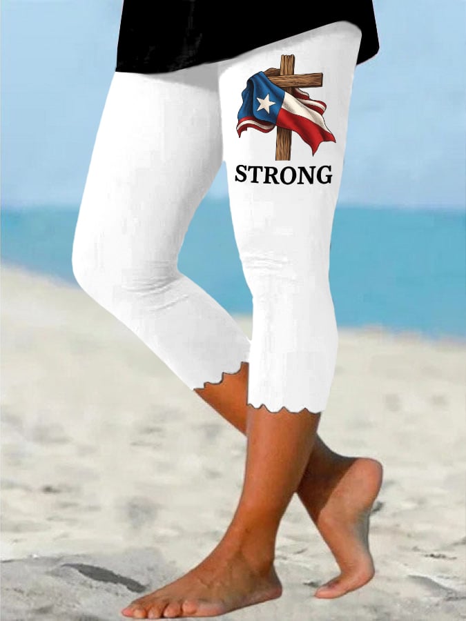 Women's Texas Strong Printed Leggings