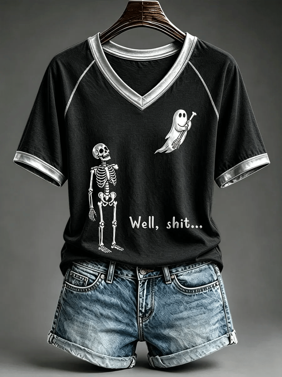 Women's Well Shit Skull T-Shirt