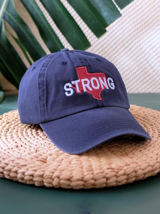 Retro Texas Strong Print Baseball Cap