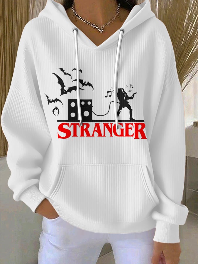 Hawkins Indiana National Park Upside Down 80s Horror Crew Neck Print Sweatshirt