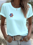 Women's Printed Round Neck T-Shirt