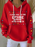 Women's Casual Christmas Nativity Print Long Sleeve Hooded Sweatshirt