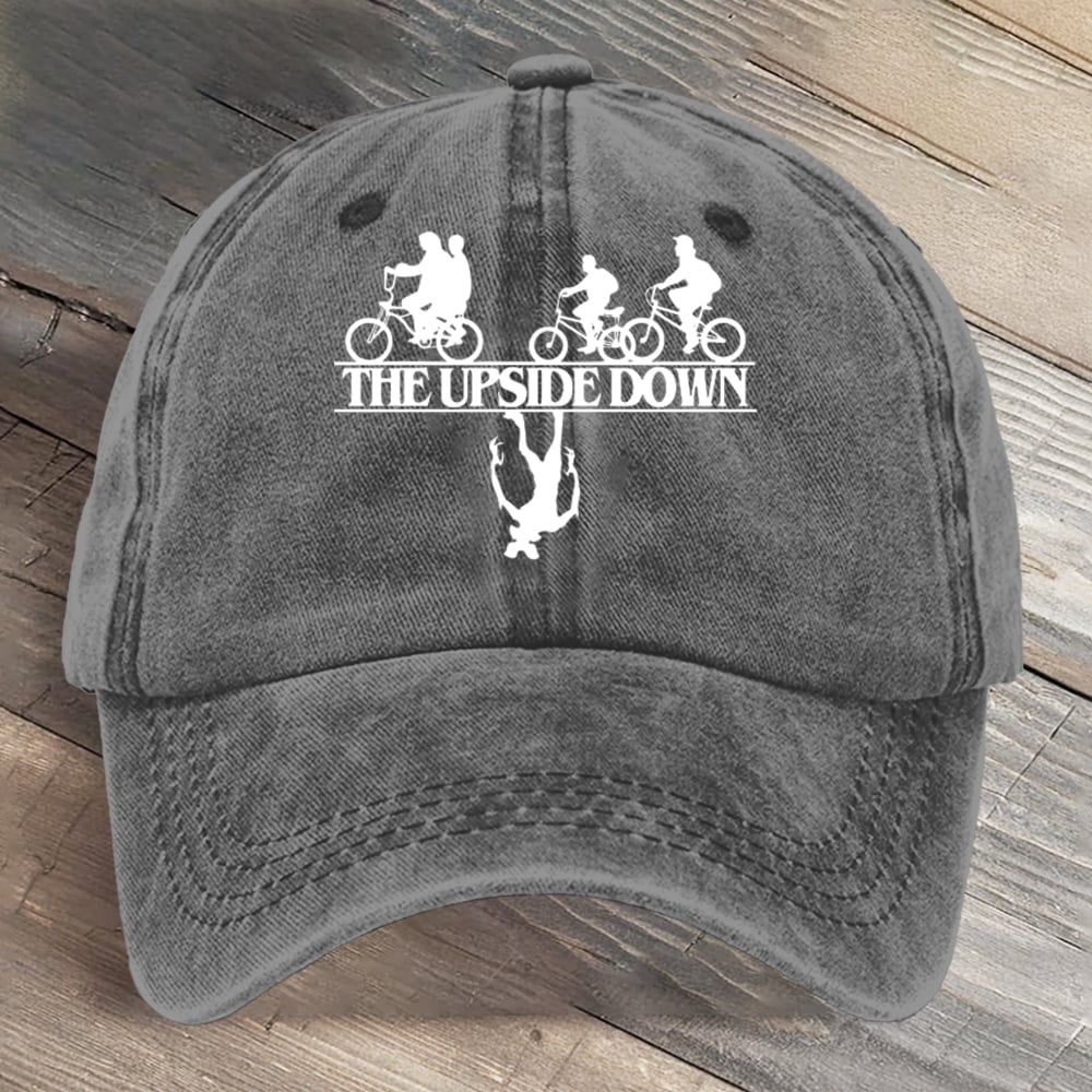 Stranger Upside Down Hawkins 80s Horror Art Printed Cap