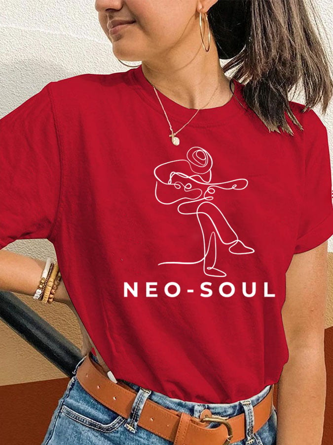 Women's Commemorative Printed Casual T-Shirt