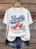 Women's Shark 1975 Printed Short-Sleeved T-Shirt