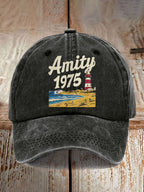 Retro Amity Island 1975 Print Baseball Cap