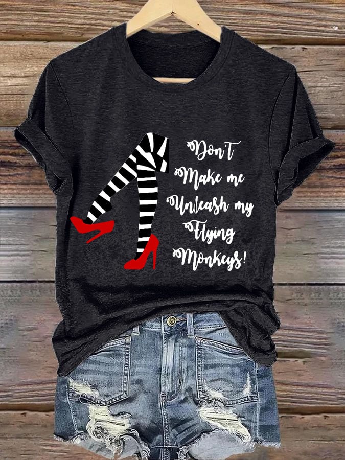 Women's Halloween Printed Casual T-Shirt
