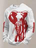 Men's Casual Rugby Print T-shirt