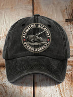 Retro Alligator Alcatraz Funny Florida Everglades Dark Humor Patoitic Prints baseball cap