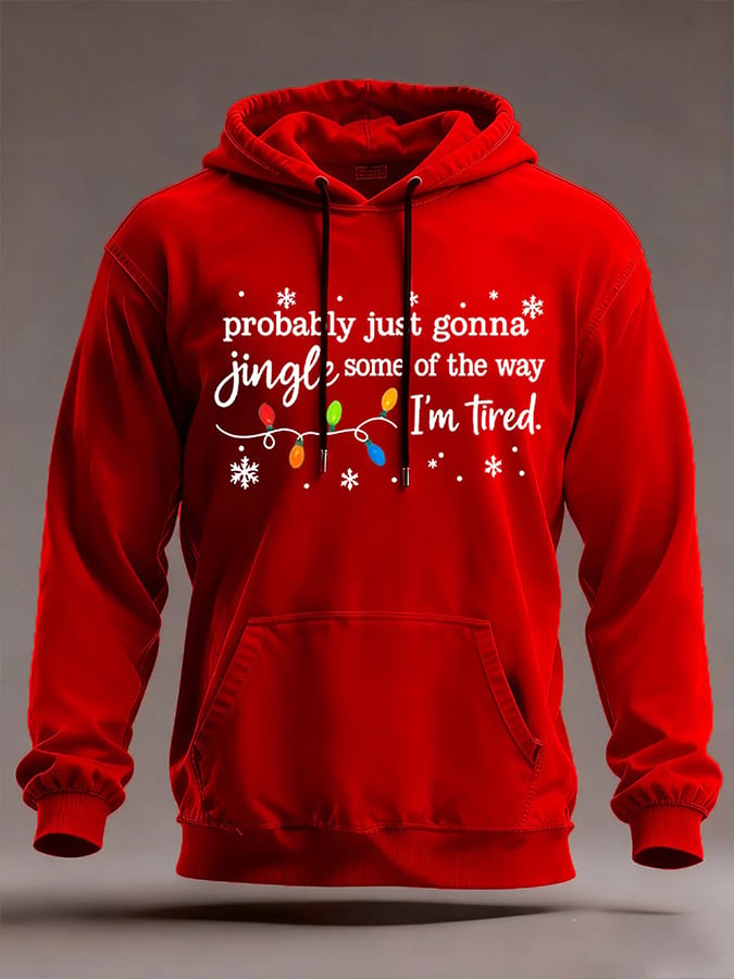 Men's Vintage Christmas Print Hoodie