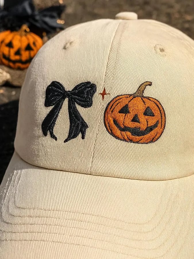 Unisex Pumpkin Print Baseball Cap