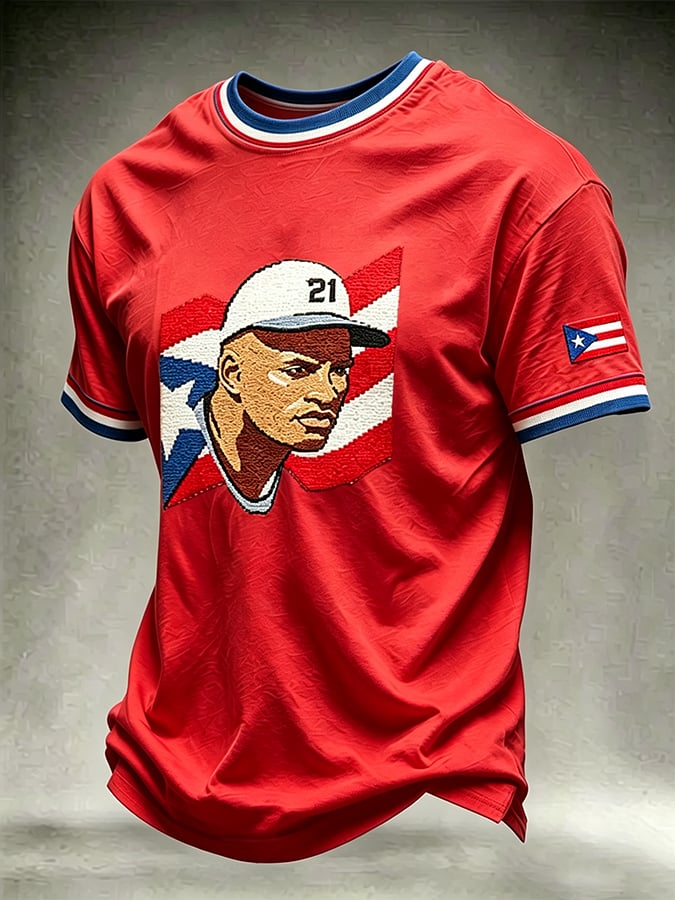 Men's Roberto Clemente Day Print Short-Sleeve T-Shirt