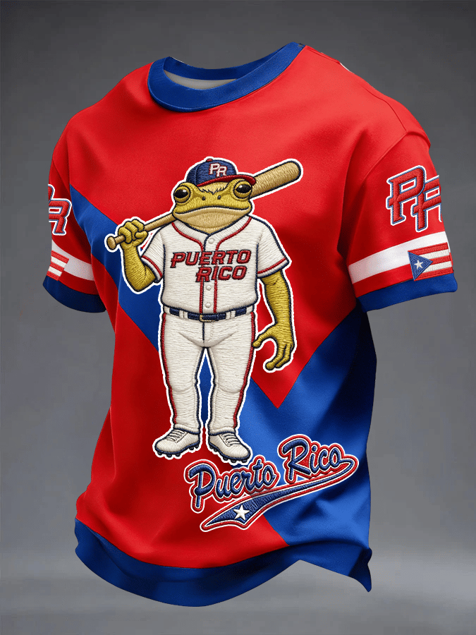 Men's Puerto Rican Baseball Short-Sleeve Comfort T-Shirt