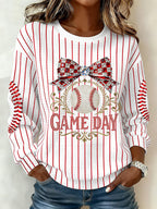 Women's Baseball  Print Hoodie