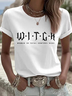 Woman In Total Control Here Printed T-Shirt