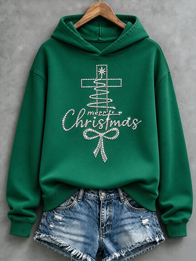 Women's Retro Christmas Faith Print Top
