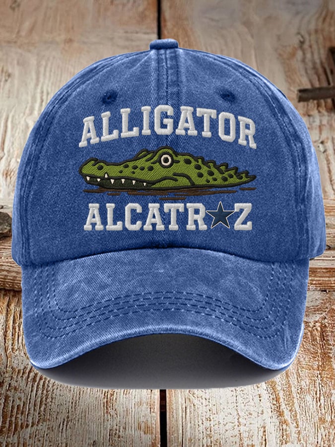 Alligator Alcatraz Funny Florida Everglades Dark Humor  Pride Baseball Cap