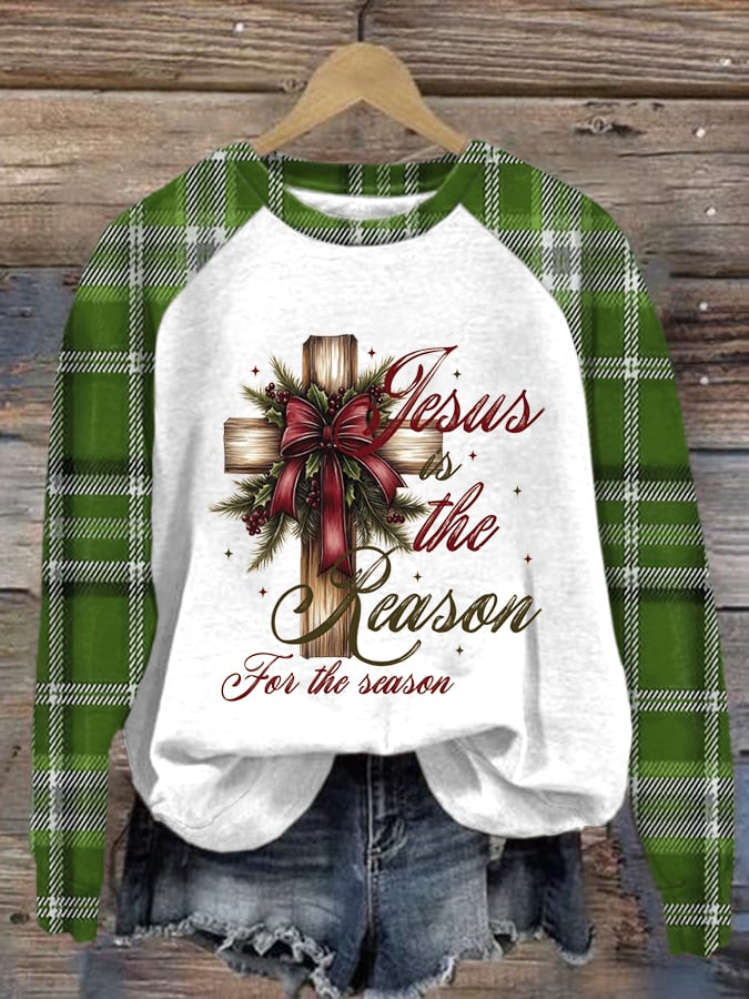 Women's Christmas printed casual sweatshirt