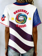 Women's Puerto Rico Baseball  Print Shirt