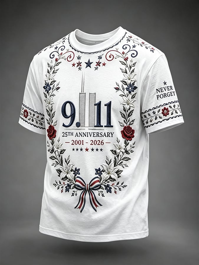 Men's "Never Forget 9/11" Design Comfortable T-Shirt