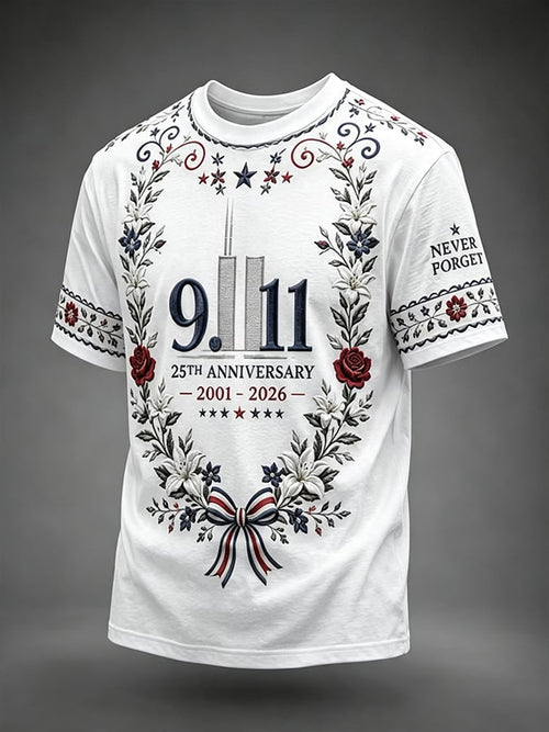Men's "Never Forget 9/11" Design Comfortable T-Shirt