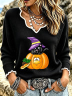 Women's Casual Retro Collar Frayed Edge Top