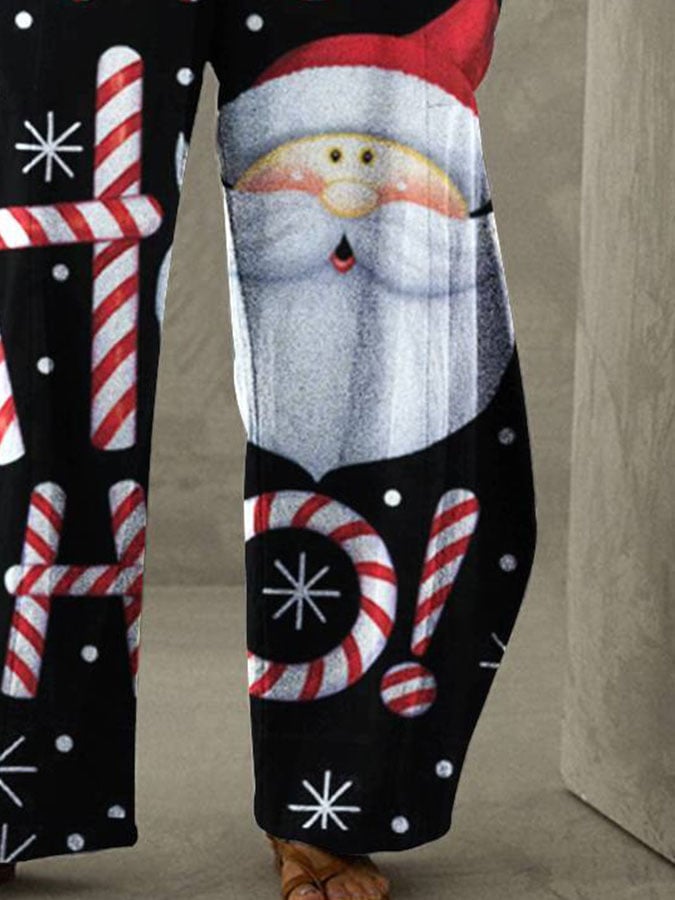 Snowflake Christmas Loose Pants